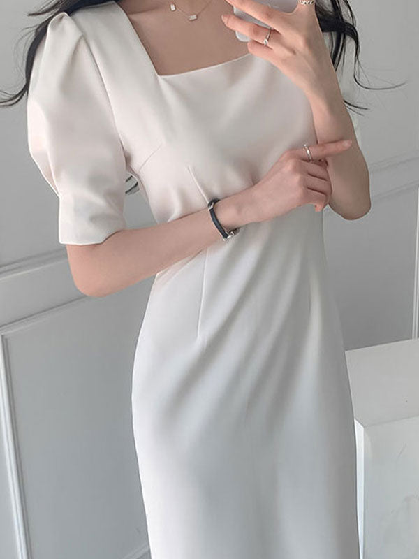 CD | Rochie maxi vintage cu mâneci bufante