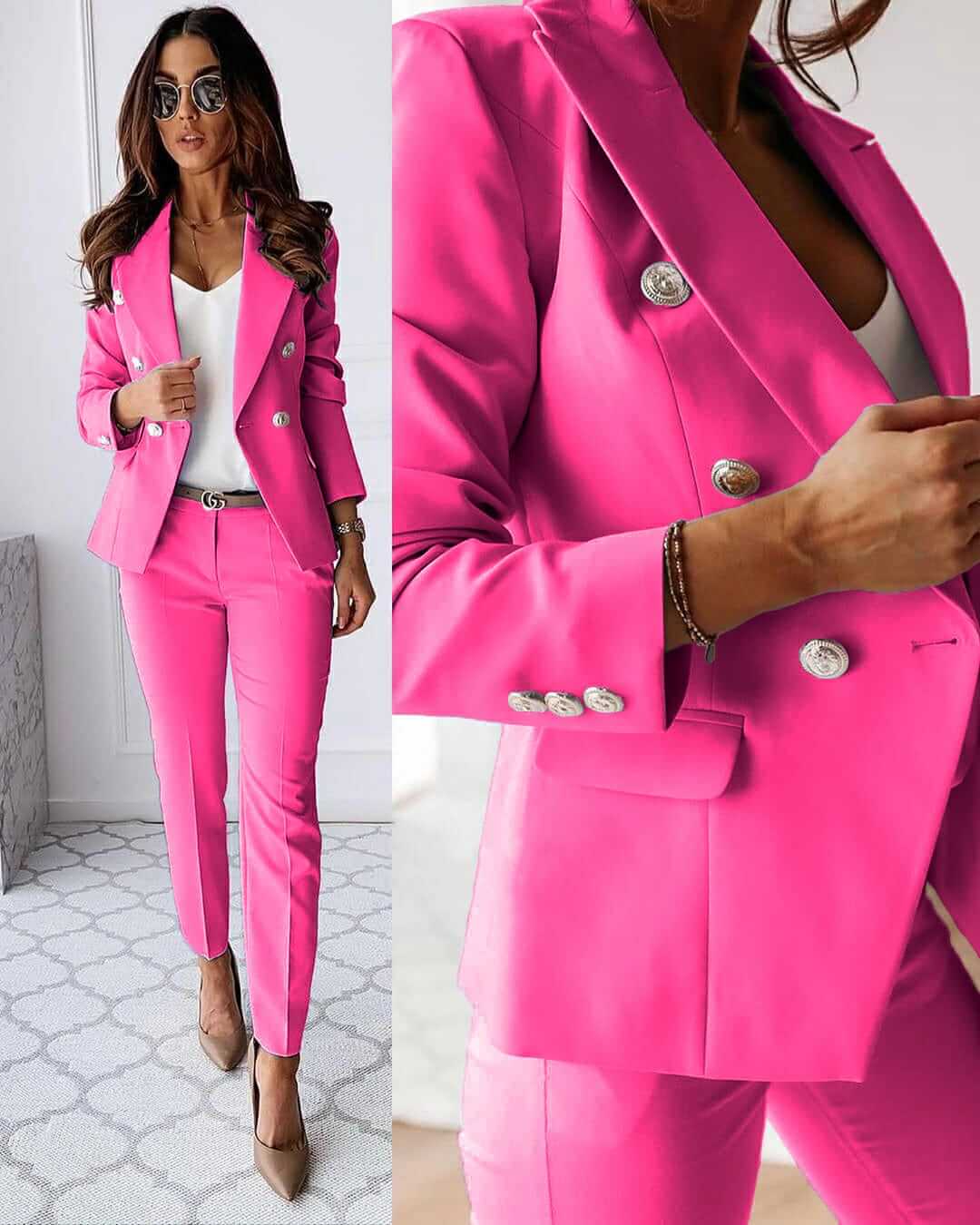 CD | Set elegant de jachetă și pantaloni pentru femei