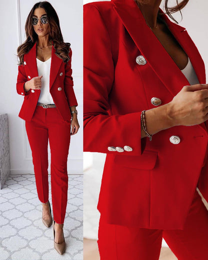 CD | Set elegant de jachetă și pantaloni pentru femei