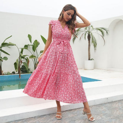 CD | Rochie midi cu decolteu în V și mâneci lungi FR1027