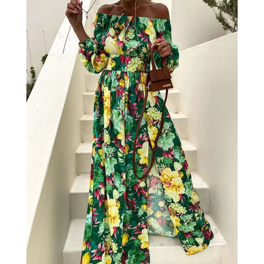 CD | Rochie midi cu imprimeu floral în linie A YS10018