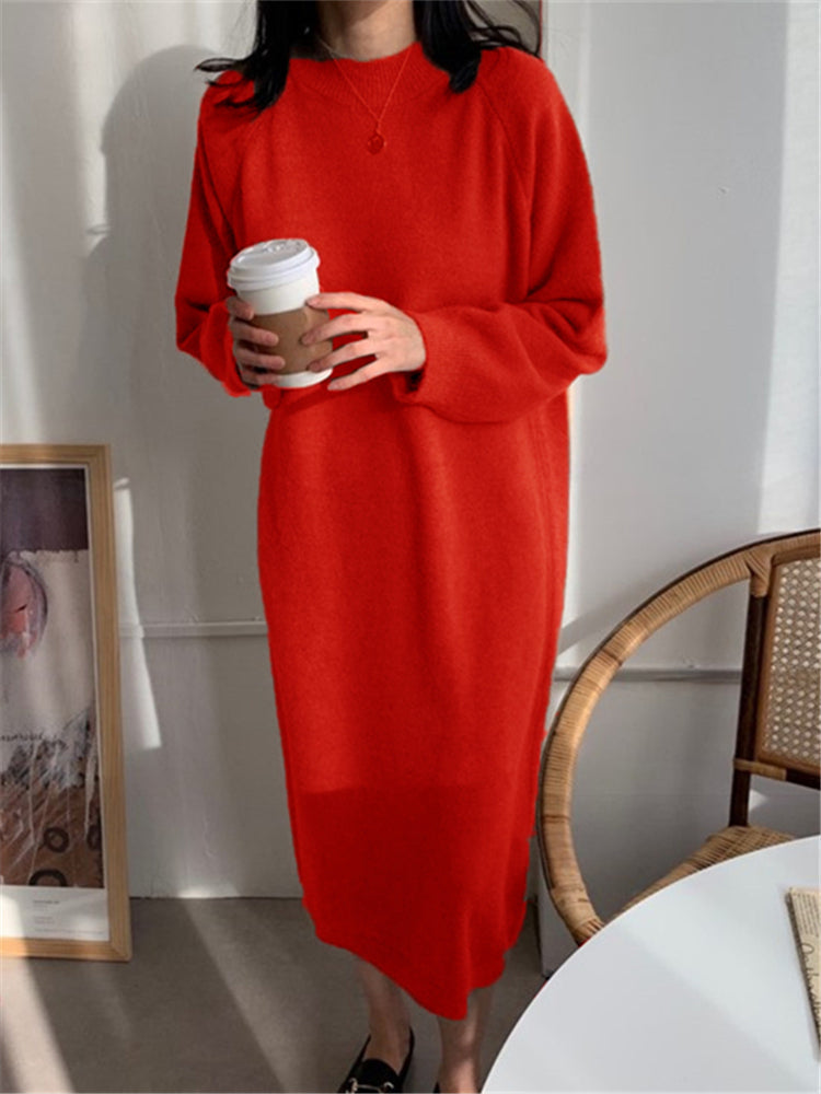CD | Rochie midi tricotată confortabilă