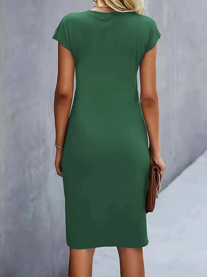 CD | Rochie midi cu nod în față