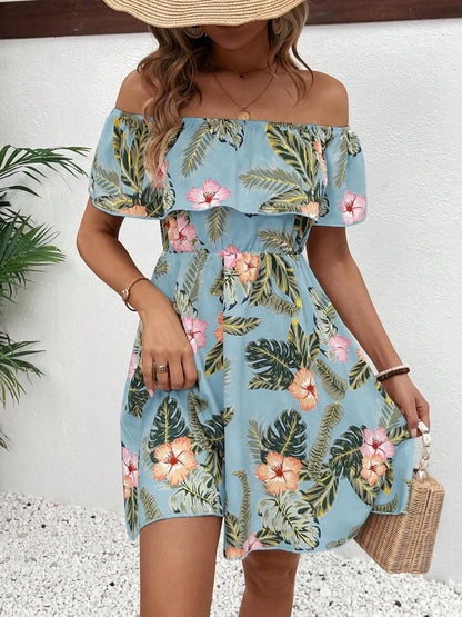 CD | Rochie mini imprimată fără umeri
