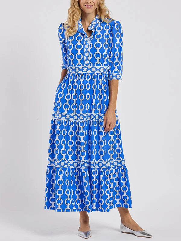 CD | Rochie midi cu model de lanț