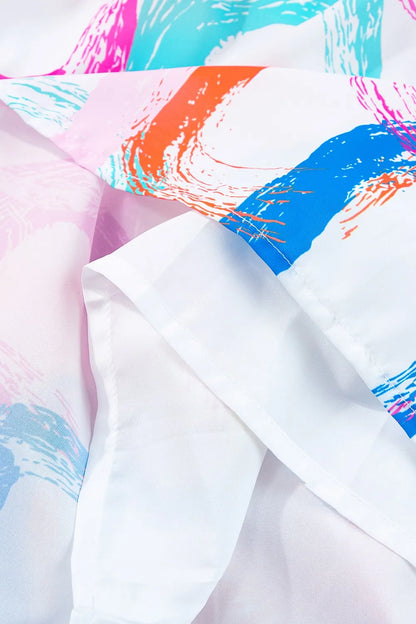 CD | Mini rochie cu bretele încolăcite cu imprimare abstractă
