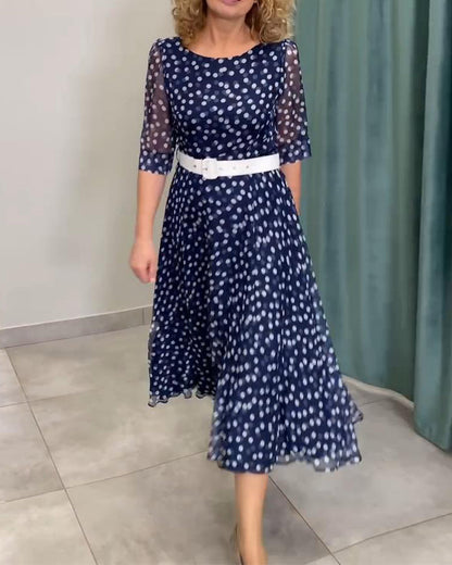 CD | Rochie jumătate maneca Dot sifon