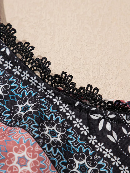 CD | Rochie mini cami cu model geometric paisley