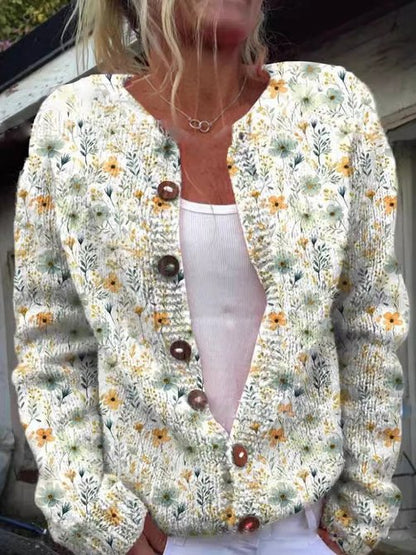 CD | Cardigan cu model floral