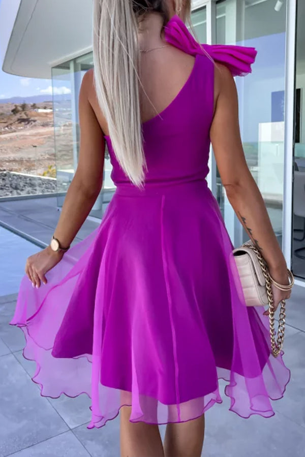 CD | Lifetime Celebrations rochie mini din tul cu arc pe un umăr