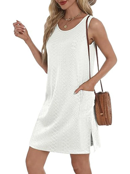CD | Fantă laterală Rochie mini tank fără mâneci