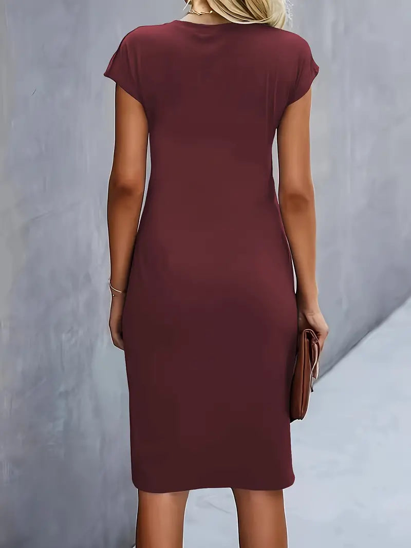 CD | Rochie midi cu nod în față