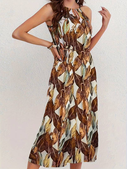 CD | Rochie midi fără mâneci cu tăietură