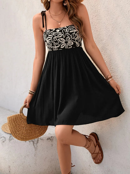 CD | Rochie mini cami cu umăr legat