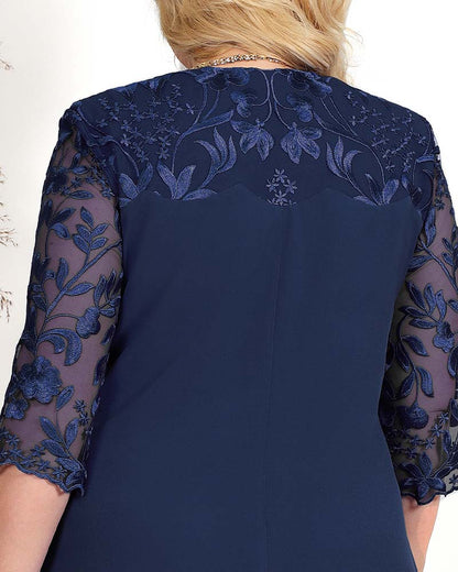 CD | Rochie casual lejeră din șifon brodat