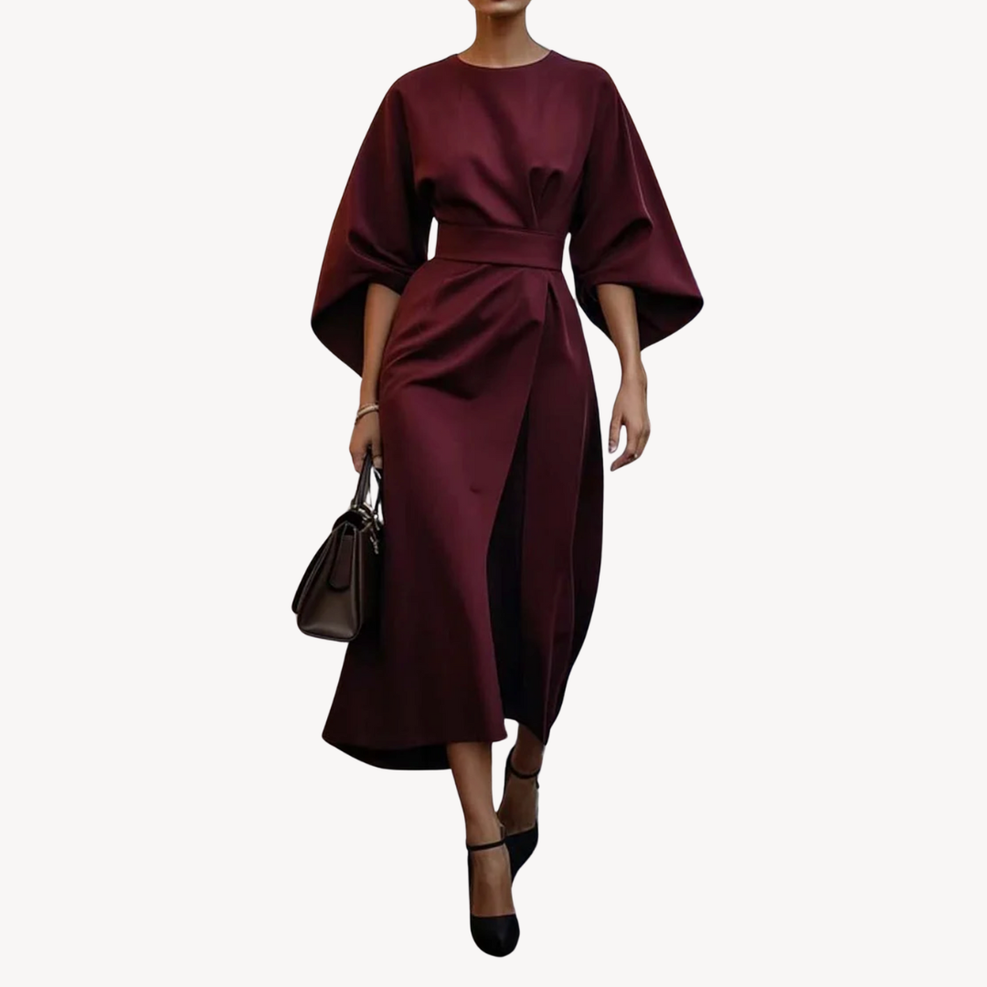 CD | Rochie midi din bumbac cu curea pentru femei