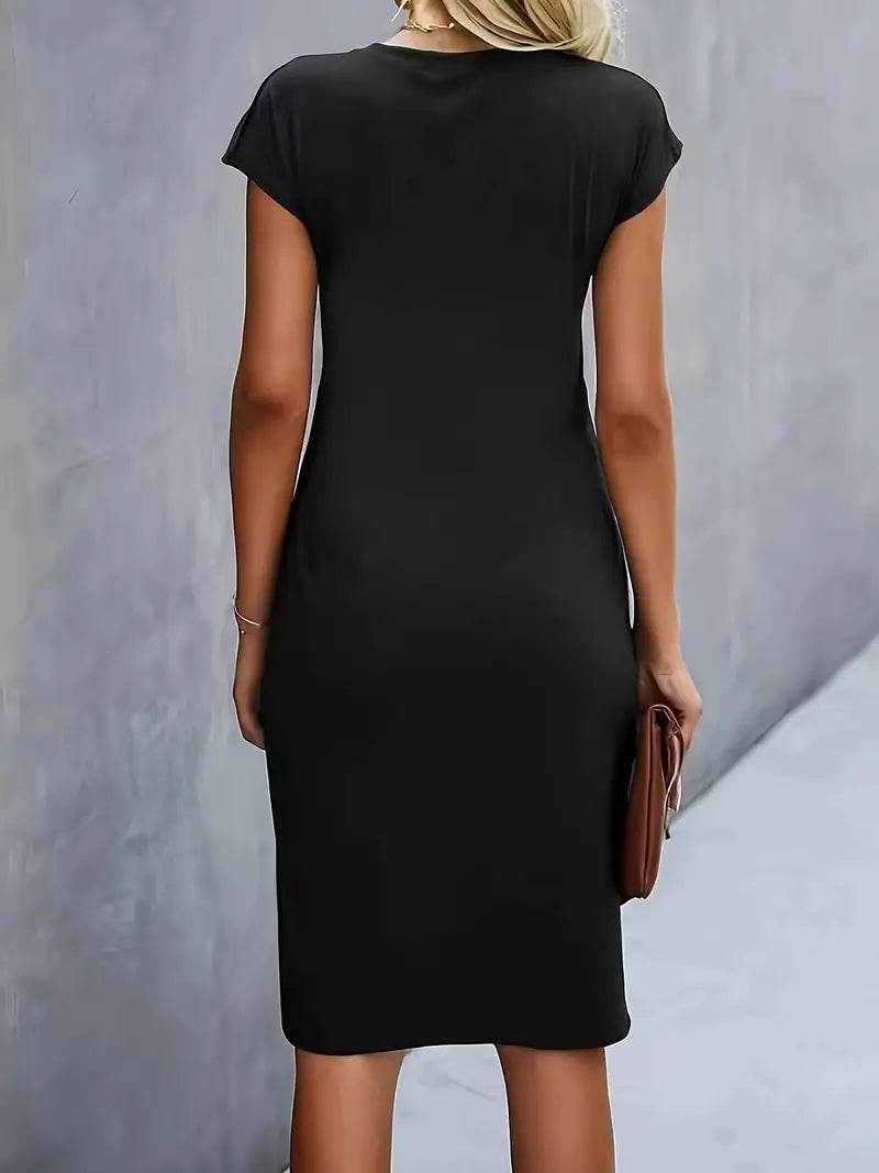 CD | Rochie midi cu nod în față