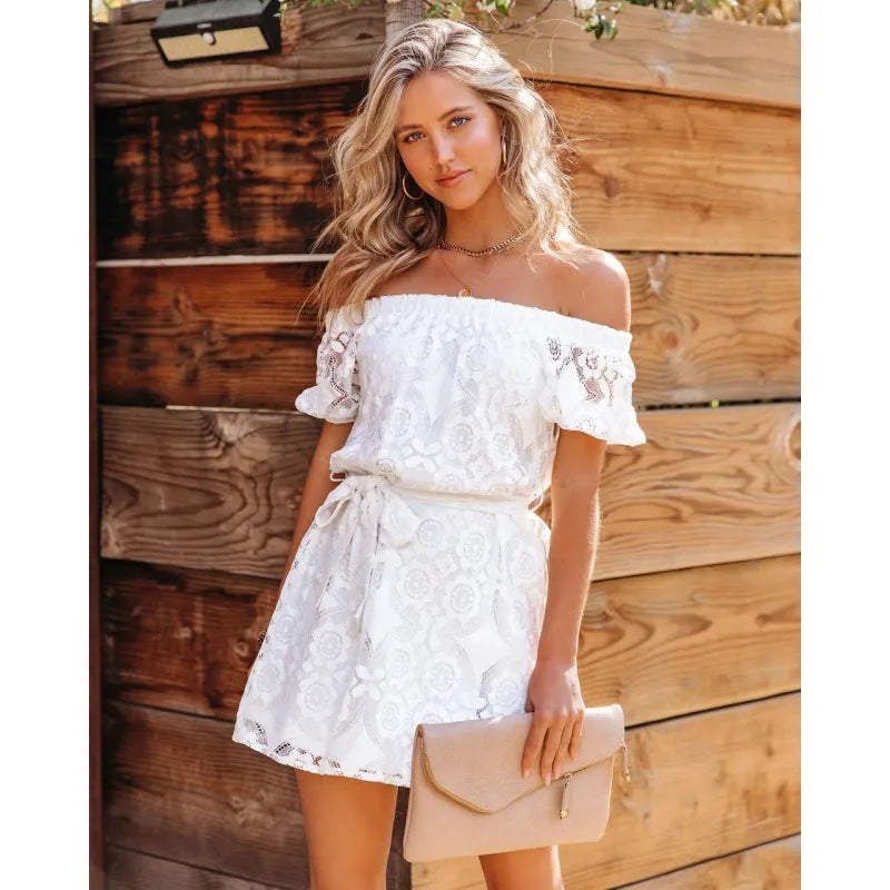 CD | Rochie mini din dantelă