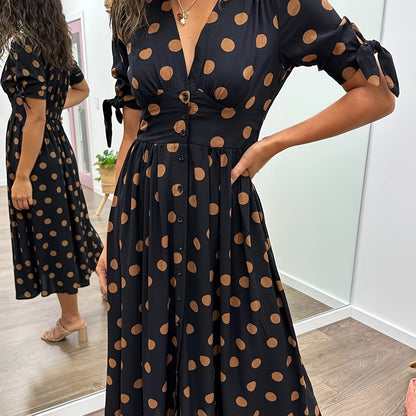 CD | Rochie midi chic cu buline pentru orice ocazie