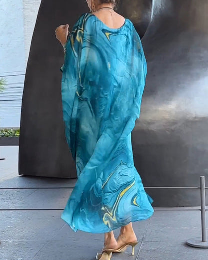 CD | Rochie elegantă, fluidă, imprimată
