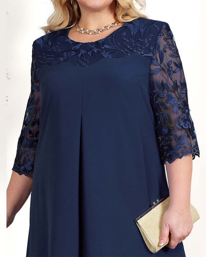 CD | Rochie casual lejeră din șifon brodat