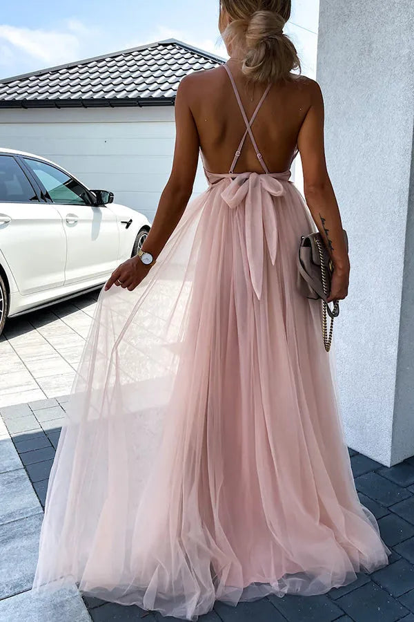 CD | Rochie maxi plisată fără spate
