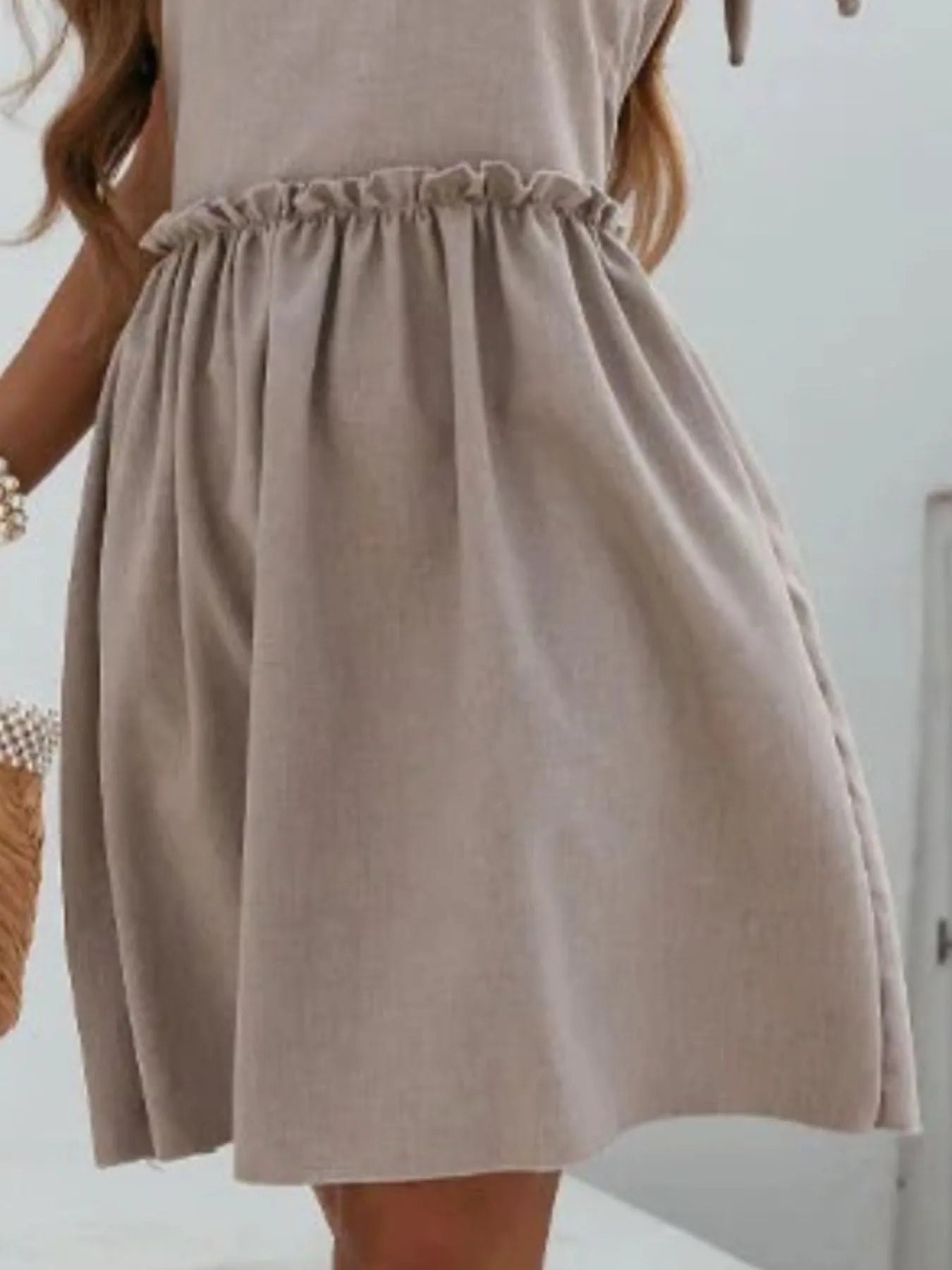 CD | Rochie mini cu decolteu în V și umeri legați
