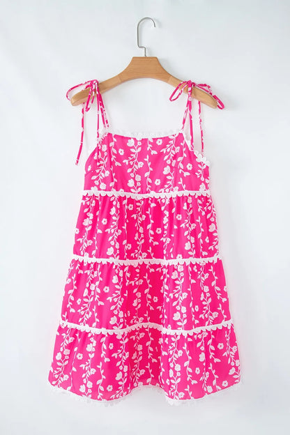 CD | Mini rochie fără mâneci cu imprimeu floral Ric Rac Patched