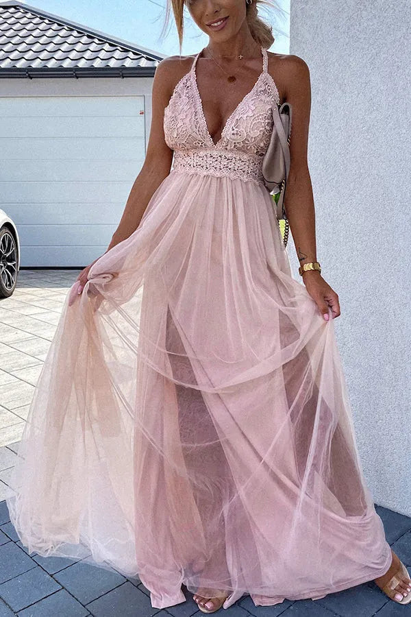 CD | Rochie maxi plisată fără spate