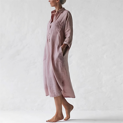 CD | Rochie lungă roz elegantă
