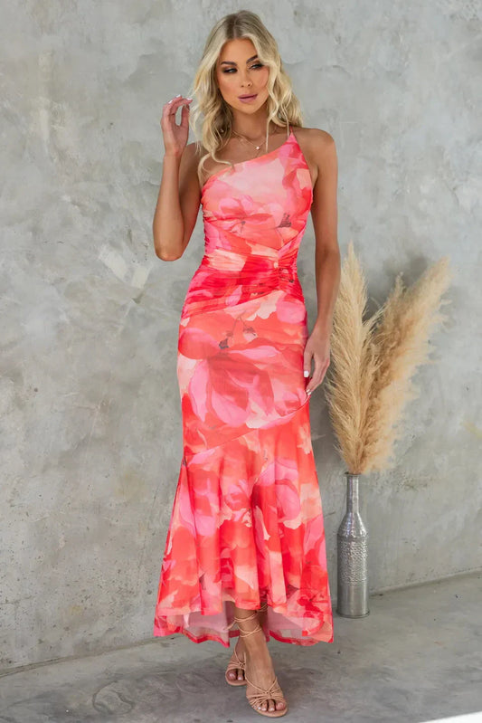 CD | Rochie midi florală elegantă pentru vreme caldă