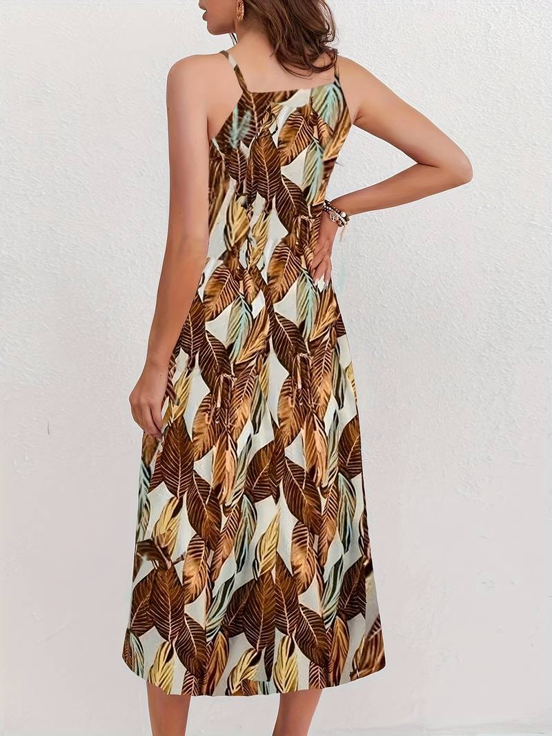 CD | Rochie midi fără mâneci cu tăietură