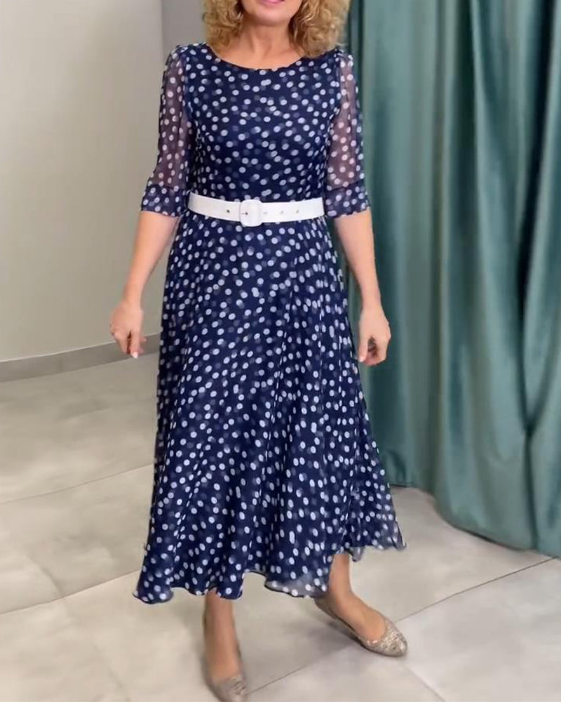 CD | Rochie jumătate maneca Dot sifon