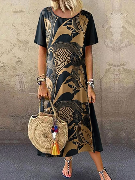 CD | Rochie midi casual tribală