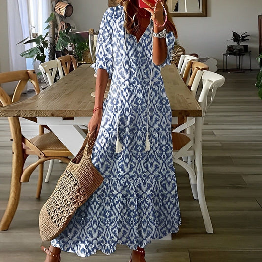 CD | - Rochie de vară albastră elegantă