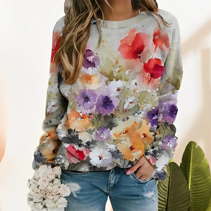 CD | Pulover la modă cu model floral