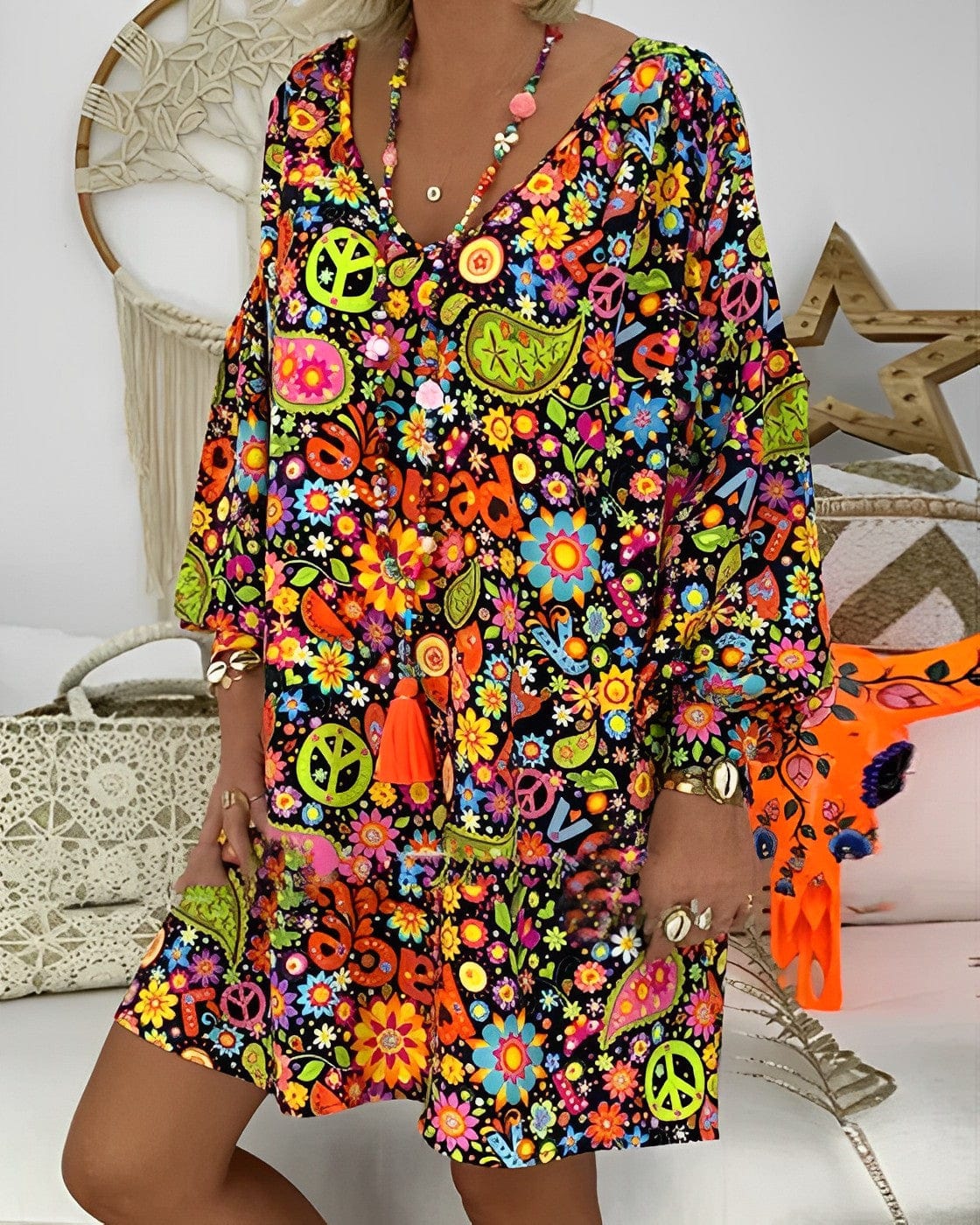 CD | - Rochie elegantă multicoloră