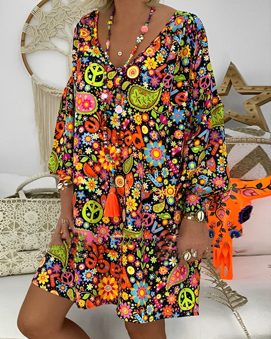 CD | - Rochie elegantă multicoloră