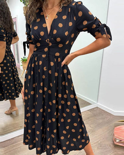 CD | Rochie midi cu geantă pois
