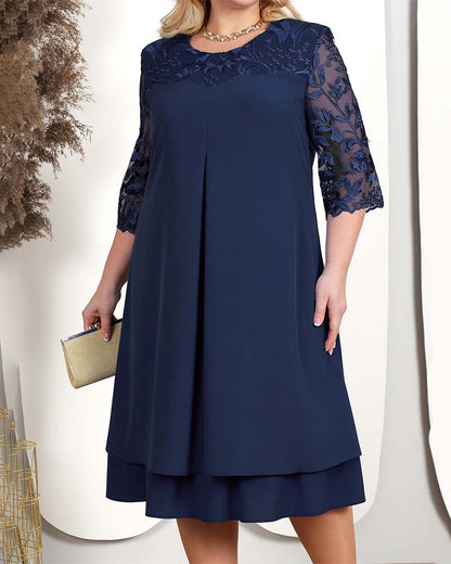 CD | Rochie casual lejeră din șifon brodat