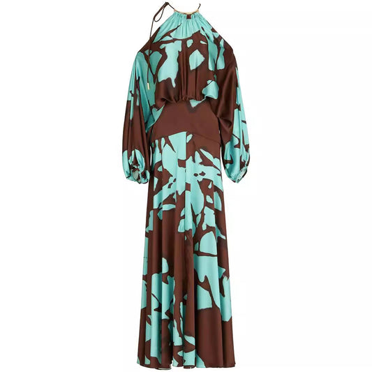 CD | Rochie imprimate cu mâneci raglan off-the-shoulder pentru femei