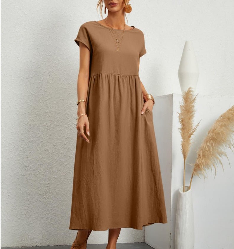 CD | Rochie midi casual fără mâneci