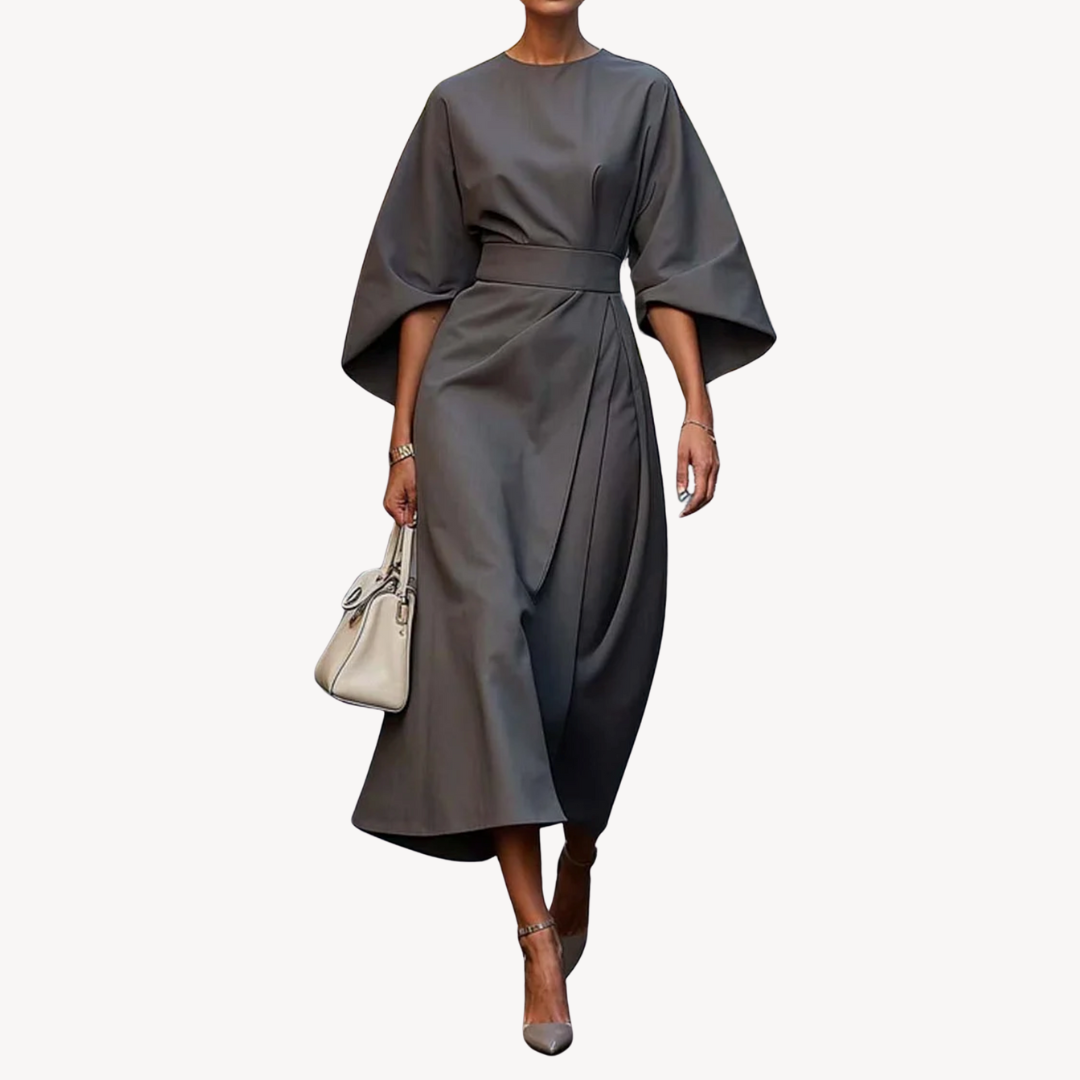 CD | Rochie midi din bumbac cu curea pentru femei