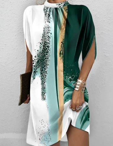 CD | Mini rochie verde de vis cu bretele