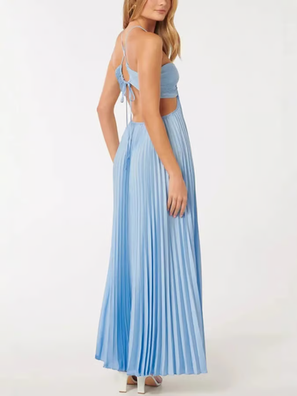 CD | Vara strălucire Halter rochie maxi