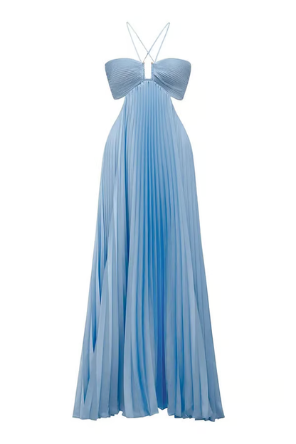 CD | Vara strălucire Halter rochie maxi