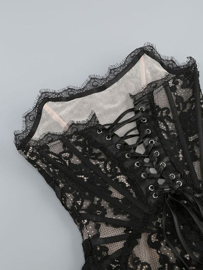 CD | Corset dantelă rochie pentru femei | Mini