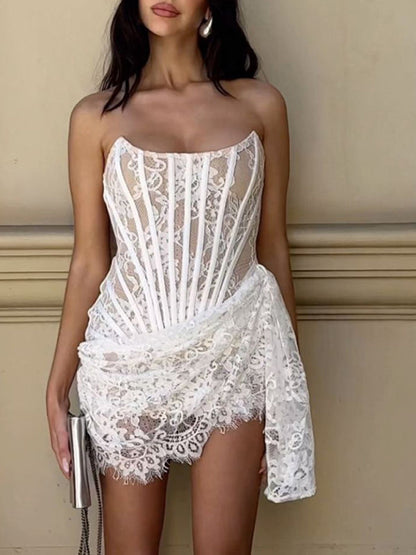 CD | Corset dantelă rochie pentru femei | Mini