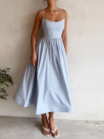 CD | Rochie maxi fluidă cu stele spaghete