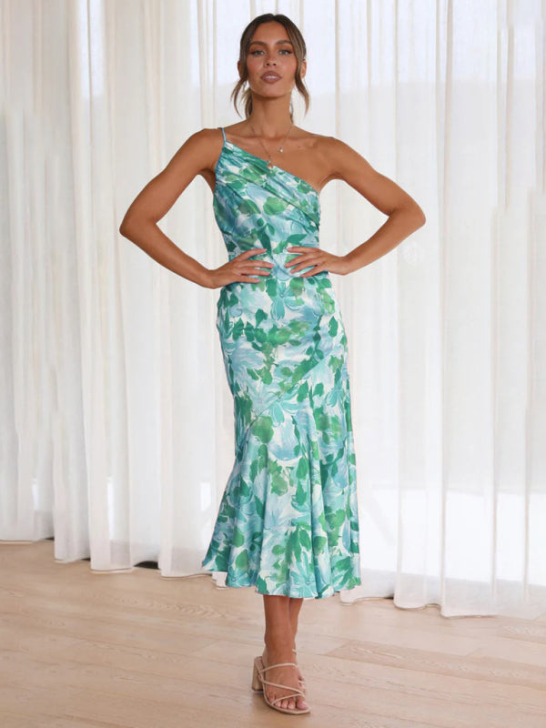 CD | Rochie midi asimetrică cu model floral
